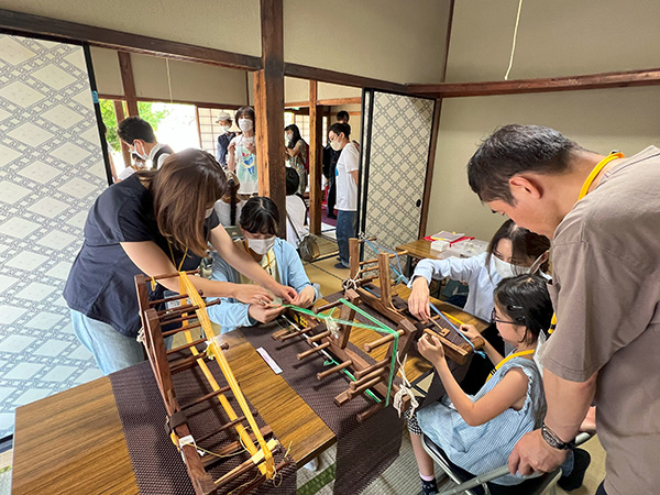 真田紐手織り体験